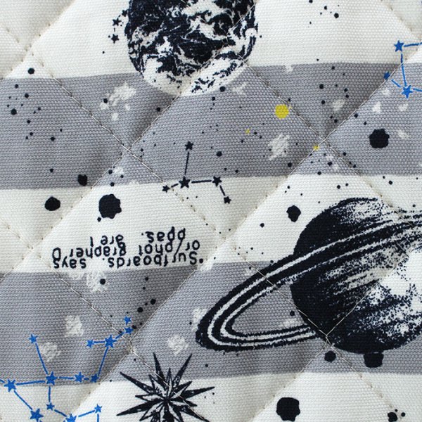 画像5: 《家庭科教材対応》宇宙柄 2色 キルティング生地【ナップサック】手作りキット 作り方マニュアル付き 小学校 家庭科 キット (5)