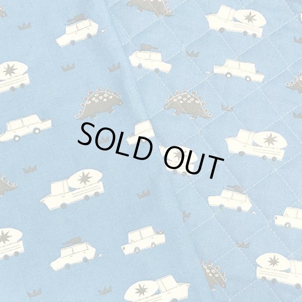 画像6: 車とダイナソー ブルー【体操服袋/ナップサック】中厚手生地 手作りキット 作り方マニュアル付き 入園入学 2023年度春[n] (6)