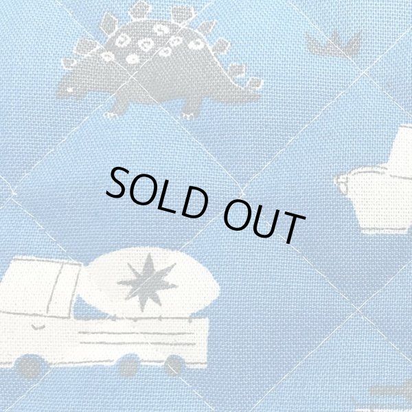 画像8: 車とダイナソー ブルー【体操服袋/ナップサック】中厚手生地 手作りキット 作り方マニュアル付き 入園入学 2023年度春[n] (8)