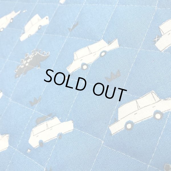 画像5: 車とダイナソー ブルー【体操服袋/ナップサック】中厚手生地 手作りキット 作り方マニュアル付き 入園入学 2023年度春[n] (5)