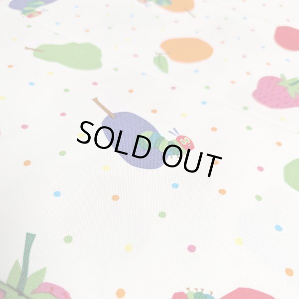 画像9: はらぺこあおむし ミニドット◎底布付【シューズバッグ】 材料セット 作り方マニュアル付き 入園入学 手芸キット[s] (9)