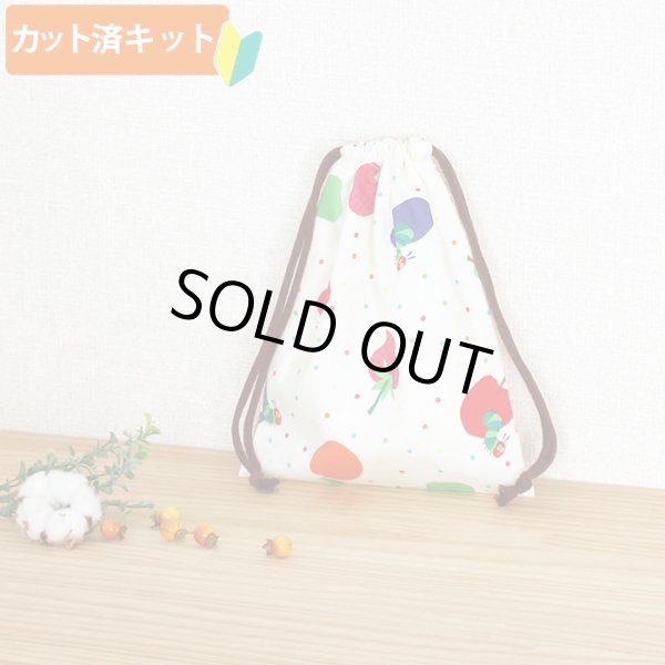 画像5: はらぺこあおむし ミニドット◎底布3枚付【入園・入学 5点セット】 材料セット 作り方マニュアル付き 入園入学 手芸キット[s] (5)