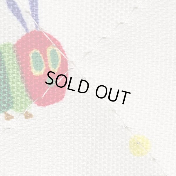 画像3: はらぺこあおむし ミニドット◎底布付【シューズバッグ】 材料セット 作り方マニュアル付き 入園入学 手芸キット[s] (3)