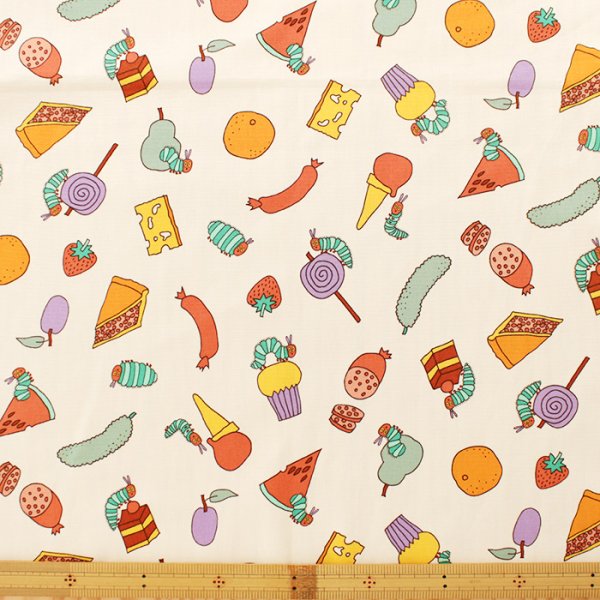 画像3: はらぺこあおむし 食べ物いっぱい【お弁当袋】中厚手生地 材料セット 作り方マニュアル付き 入園入学 手芸キット (3)