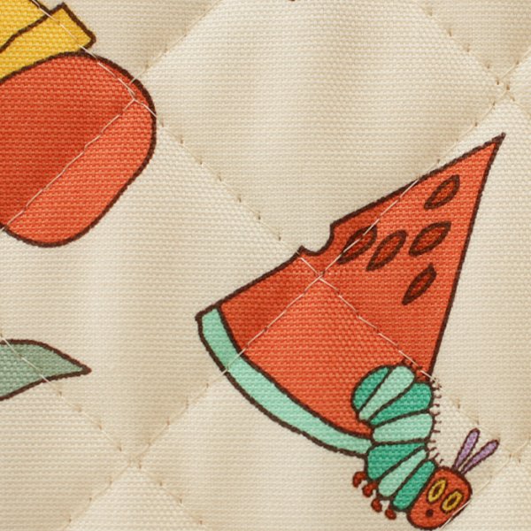 画像2: はらぺこあおむし 食べ物いっぱい◎底布付【シューズバッグ】 材料セット 作り方マニュアル付き 入園入学 手芸キット[s] (2)