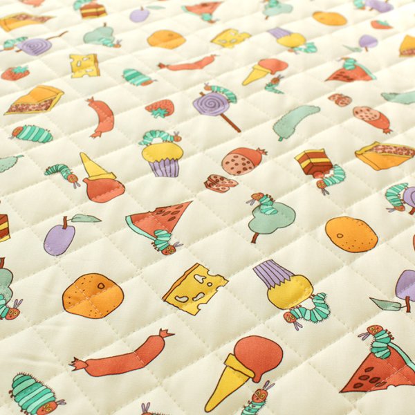 画像4: はらぺこあおむし 食べ物いっぱい◎底布付【シューズバッグ】 材料セット 作り方マニュアル付き 入園入学 手芸キット[s] (4)