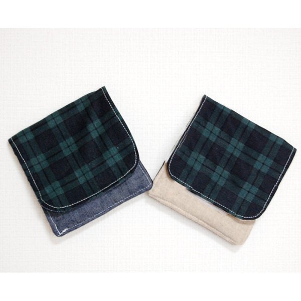画像2: ブラックウォッチ(タータンチェック)【移動ポケット】手作りキット 作り方マニュアル付き 入園入学 2025年度 学校 教材 (2)