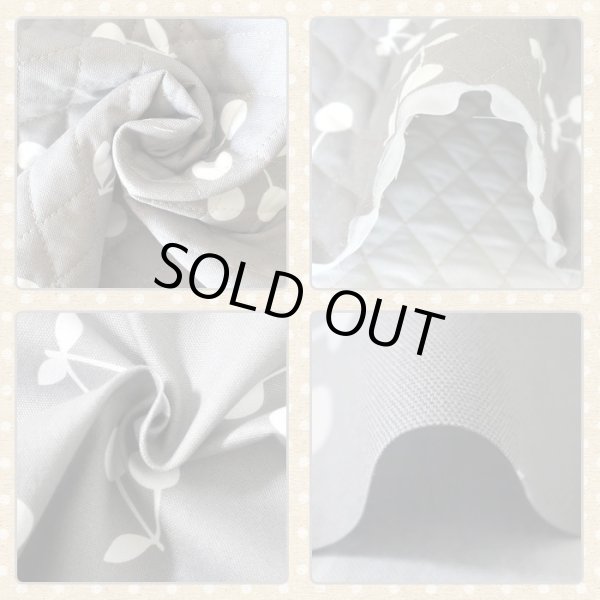 画像4: さくらんぼツイン グレー【コップ袋】手作りキット 作り方マニュアル付き 入園入学 2024年度春 中厚手生地 (4)