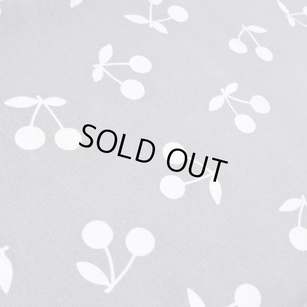 画像2: さくらんぼツイン グレー【コップ袋】手作りキット 作り方マニュアル付き 入園入学 2024年度春 中厚手生地 (2)