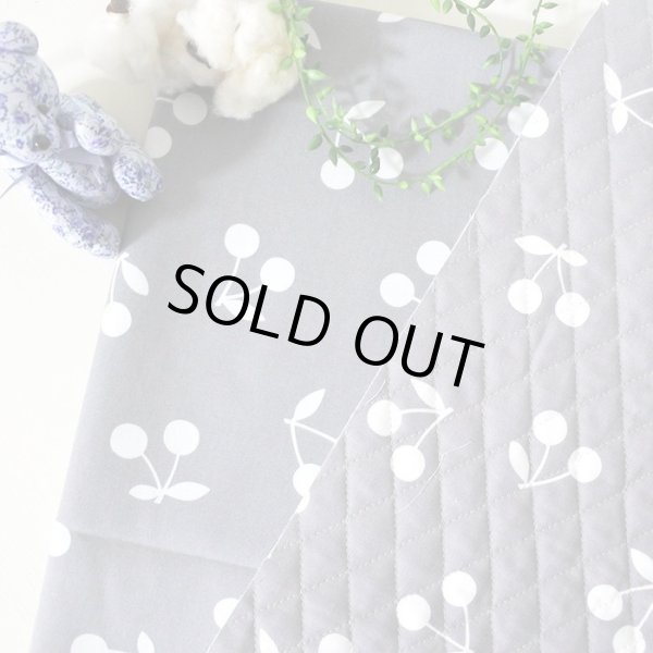 画像5: さくらんぼツイン グレー【コップ袋】手作りキット 作り方マニュアル付き 入園入学 2024年度春 中厚手生地 (5)