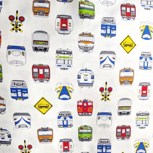 画像3: 電車フェイス【コップ袋】薄手生地+裏地 手作りキット 作り方マニュアル付き 入園入学 手芸キット[u] (3)