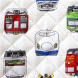 画像2: 電車フェイス◎底布付【ピアニカバッグ】 手作りキット 作り方マニュアル付き 入園入学 手芸キット[s] (2)