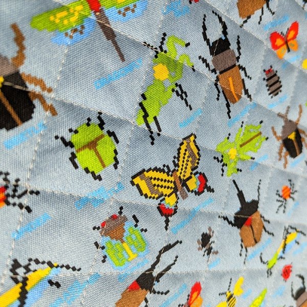 画像10: ドット絵の昆虫 スモークブルー【入園・入学 3点セット】 手作りキット 作り方マニュアル付き 入園入学 手芸キット[n] (10)