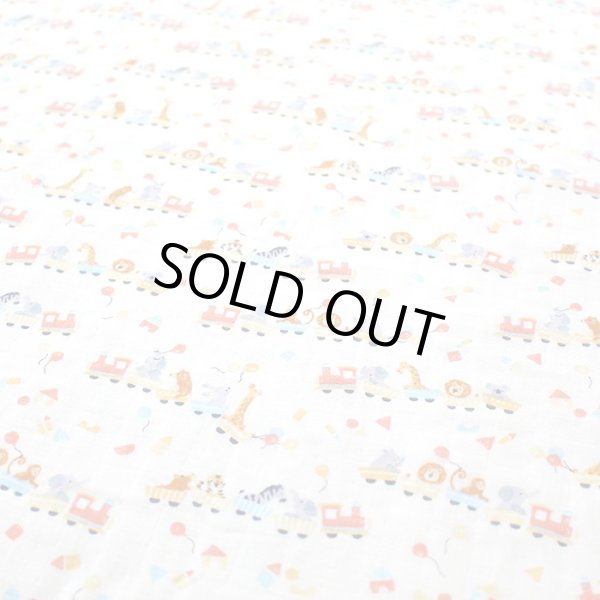 画像2: どうぶつトロッコ【国産おくるみ】ベビー 手作りキット 作り方マニュアル付き 5重ガーゼ フード付き (2)