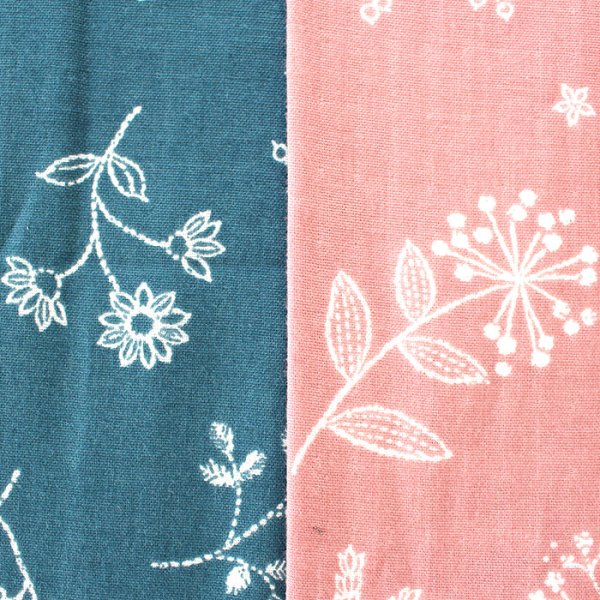 画像4: 刺繍風フラワー【国産おくるみと丸型スタイセット】ベビー 手作りキット 作り方マニュアル付き ダブルガーゼ フード付き (4)