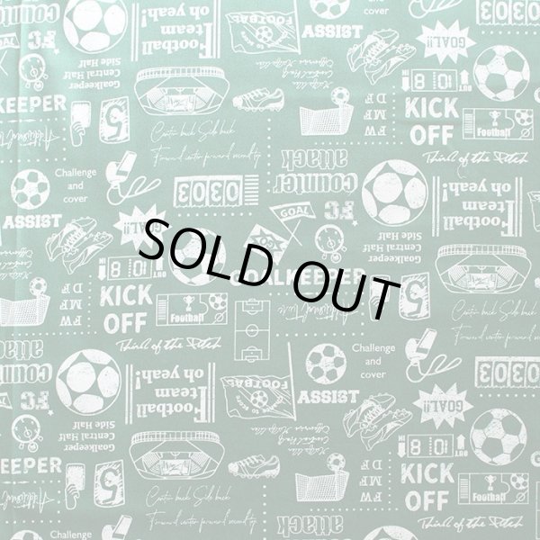 画像3: ★在庫限り サイズオーダー不可★フットボール グリーン【体操服袋/ナップサック】手作りキット 作り方マニュアル付き 入園入学 2023年度春 中厚手生地 (3)