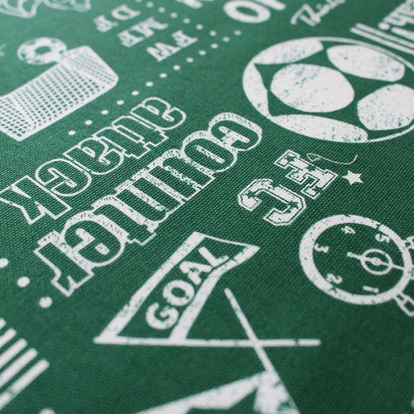 画像4: ★在庫限り サイズオーダー不可★フットボール グリーン【体操服袋/ナップサック】手作りキット 作り方マニュアル付き 入園入学 2023年度春 中厚手生地 (4)