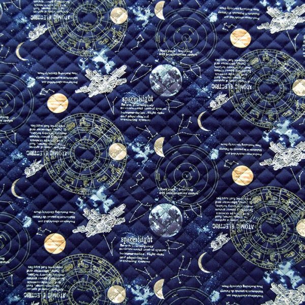 画像3: 宇宙ステーション ネイビー【ランチバッグ】手作りキット 作り方マニュアル付き 入園入学 手芸キット (3)