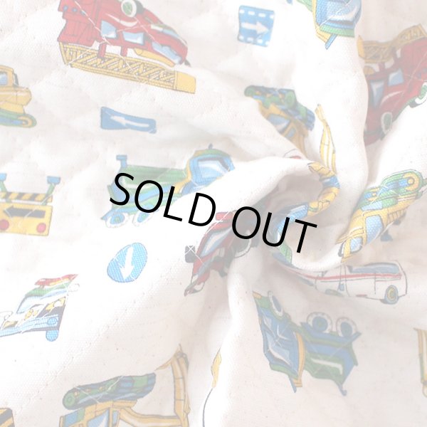 画像6: ●アウトレット サイズ変更不可●カラフル はたらく車◎底布付【レッスンバッグ】手作りキット キルティング【A】 (6)