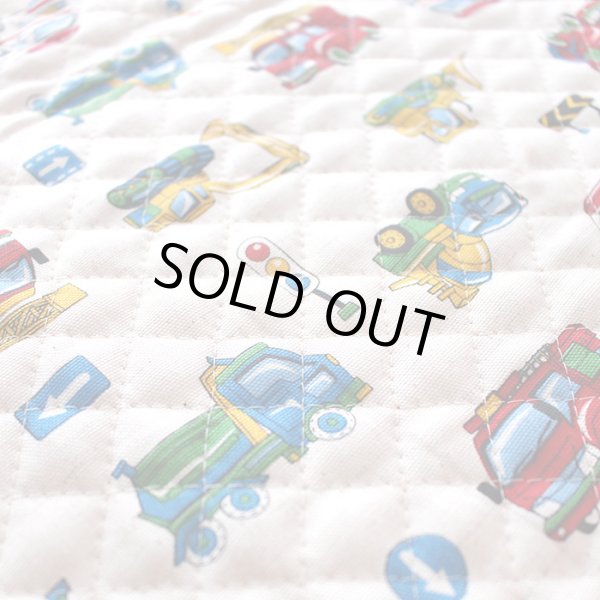 画像4: ●アウトレット サイズ変更不可●カラフル はたらく車◎底布付【レッスンバッグ】手作りキット キルティング【A】 (4)