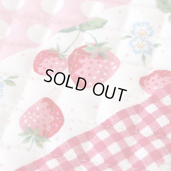 画像7: ●アウトレット サイズ変更不可●いちごのボーダー 赤/ピンク【シューズバッグ】キルティング生地 手作りキット  作り方マニュアル付き 入園入学 手芸キット (7)