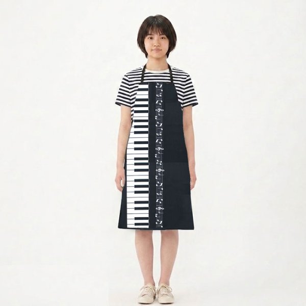 画像6: [平日AM注文で即日出荷]《家庭科教材対応》【キッズ エプロン】 女の子向け｜ガールズ 手作りキット 作り方マニュアル付き 小学校 家庭科 キット (6)