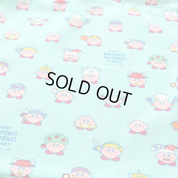 画像1: カービィ ミントブルー【ランチョンマット】中厚手生地 材料セット 作り方マニュアル付き 入園入学 手芸キット[u] (1)