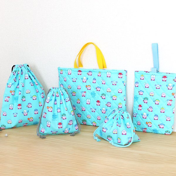 画像3: カービィ ミントブルー【シューズバッグ】 材料セット 作り方マニュアル付き 入園入学 手芸キット[n] (3)