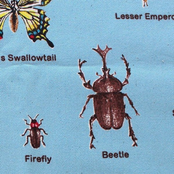 画像2: ●アウトレット サイズ変更不可●昆虫図鑑 そらいろ【コップ袋】中厚手生地 手作りキット 作り方マニュアル付き 入園入学 手芸キット[n] (2)