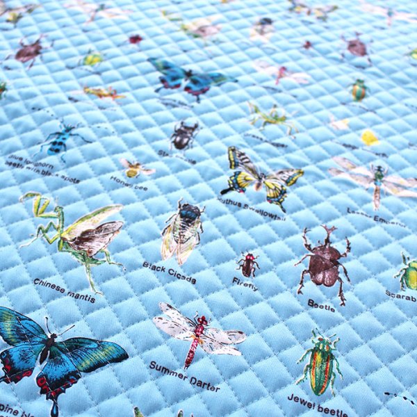 画像4: 《家庭科教材対応》昆虫図鑑 そらいろ キルティング生地【ナップサック】手作りキット 作り方マニュアル付き 小学校 家庭科 キット (4)