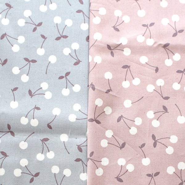 画像3: チェリー くすみカラー2色【ランチョンマット】中厚手生地 手作りキット 作り方マニュアル付き 入園入学 手芸キット[u] (3)