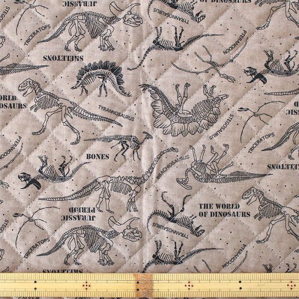 画像3: 《家庭科教材対応》きょうりゅう博士 2色 キルティング生地【ナップサック】手作りキット 作り方マニュアル付き 小学校 家庭科 キット (3)