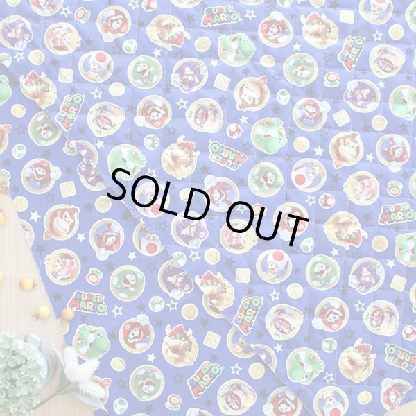 画像5: マリオ コインブルー【体操服袋/ナップサック】中厚手生地 材料セット 作り方マニュアル付き 入園入学 2026年度春 (5)