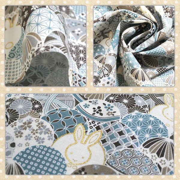 画像10: 鞠とうさぎ カラフル/グレー【丸型スタイ】【くるくるスタイ】【ハンカチスタイ】ベビー 材料セット 作り方マニュアル付き ダブルガーゼ 国産 (10)