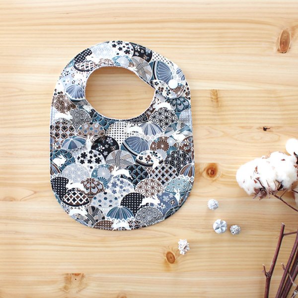 画像7: 鞠とうさぎ カラフル/グレー【丸型スタイ】【くるくるスタイ】【ハンカチスタイ】ベビー 材料セット 作り方マニュアル付き ダブルガーゼ 国産 (7)