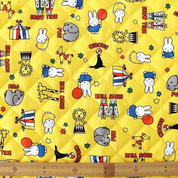 画像3: ★在庫限り サイズオーダー不可★ミッフィーとサーカス イエロー【シューズバッグ】 材料セット 作り方マニュアル付き 入園入学 手芸キット (3)