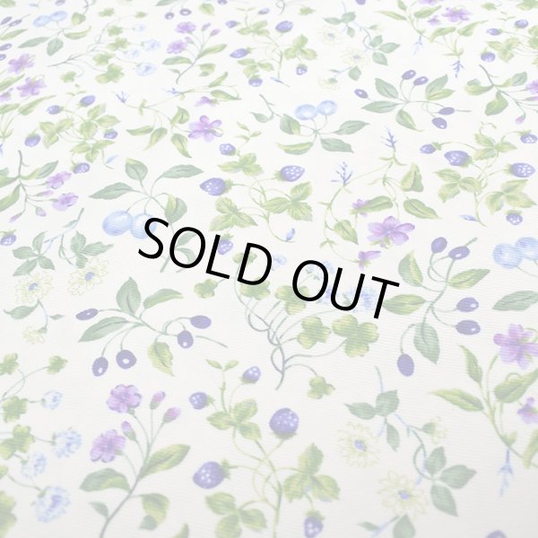 画像2: 小さな青いベリー【キッズエプロン&三角巾】Mサイズ 手作りキット 作り方マニュアル付き 入園入学 手芸キット 中厚手生地【F】 (2)