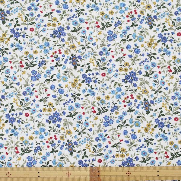 画像3: ミニフラワー ブルー【キッズエプロン&三角巾】Mサイズ 手作りキット 作り方マニュアル付き 入園入学 手芸キット (3)