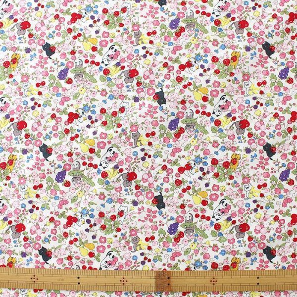 画像3: ●アウトレット サイズ変更不可●にゃんこのベリーガーデン【ランチョンマット】薄手生地+裏地 手作りキット 作り方マニュアル付き 入園入学 2024年度春[u] (3)