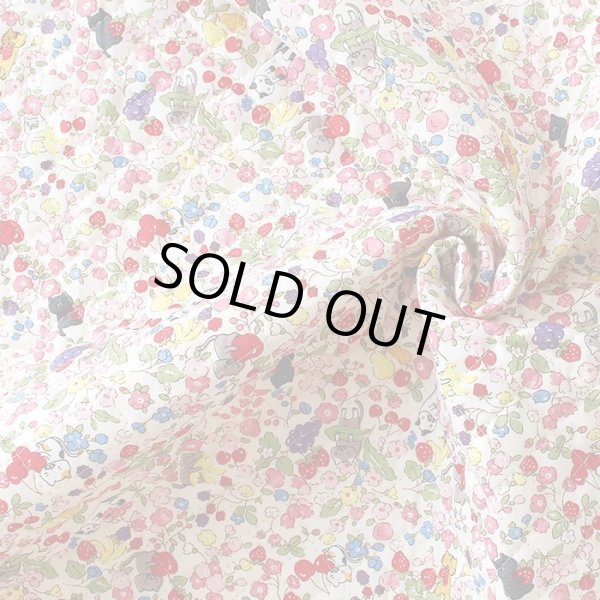 画像2: ●アウトレット サイズ変更不可●にゃんこのベリーガーデン◎底布付【レッスンバッグ】 手作りキット 作り方マニュアル付き 入園入学 手芸キット[s] (2)