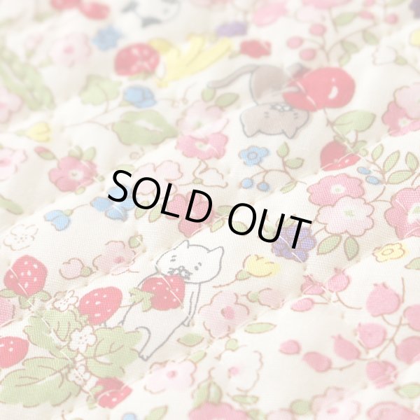 画像4: ●アウトレット サイズ変更不可●にゃんこのベリーガーデン◎底布付【レッスンバッグ】 手作りキット 作り方マニュアル付き 入園入学 手芸キット[s] (4)