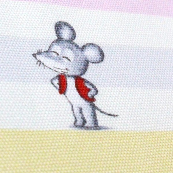 画像7: ★在庫限り サイズオーダー不可★ねずみくん ボーダー ブルー系/ピンク系【コップ袋】材料セット 作り方マニュアル付き 入園入学 中厚手生地 (7)