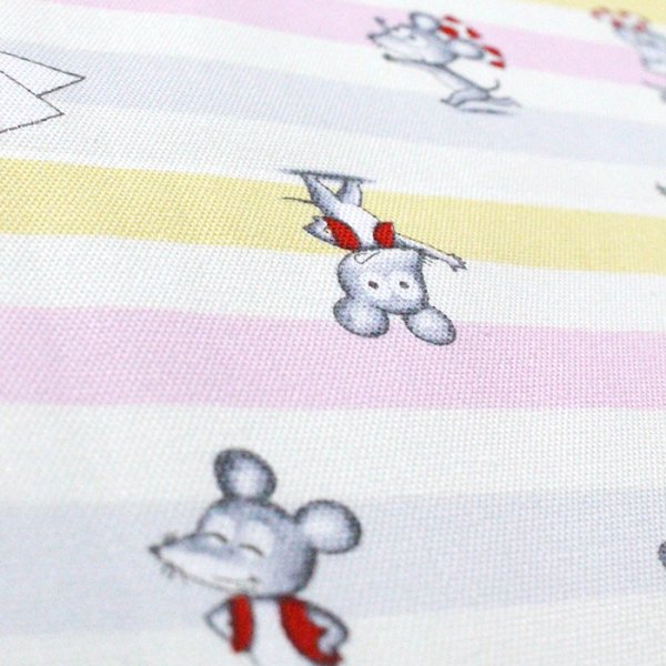 画像9: ★在庫限り サイズオーダー不可★ねずみくん ボーダー ブルー系/ピンク系【コップ袋】材料セット 作り方マニュアル付き 入園入学 中厚手生地 (9)