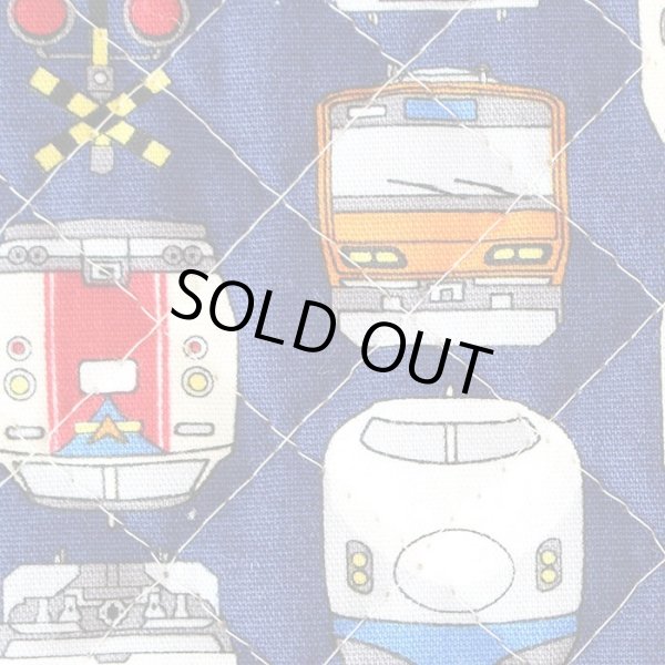 画像2: ネイビー電車のお顔【ランチバッグ】 手作りキット 作り方マニュアル付き 入園入学 手芸キット (2)