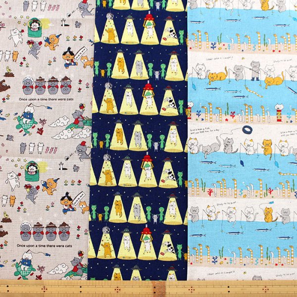 画像3: おとぼけネコちゃん 3柄【コップ袋】中厚手生地 手作りキット 作り方マニュアル付き 入園入学 手芸キット[n] (3)