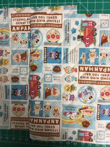 画像2: ●アウトレット サイズ変更不可●アンパンマン ボーイズ リネンパッチブルー【シューズバッグ】 材料セット 作り方マニュアル付き キルティング生地入園入学 手芸キット (2)