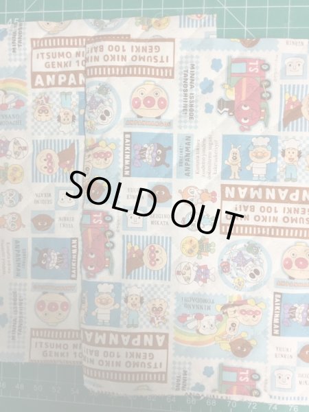 画像2: ●アウトレット サイズ変更不可●アンパンマン ボーイズ リネンパッチブルー【シューズバッグ】 材料セット 作り方マニュアル付き キルティング生地入園入学 手芸キット (2)