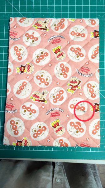 画像2: ●アウトレット サイズ変更不可●アンパンマンのおかお◎底布付【シューズバッグ】 材料セット 作り方マニュアル付き 入園入学 手芸キット (2)