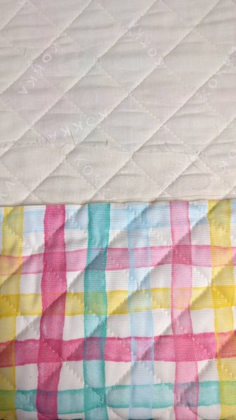 画像2: ●アウトレット サイズ変更不可●水彩チェック ピンク◎底布付【シューズバッグ】 手作りキット 作り方マニュアル付き 入園入学 手芸キット[s] (2)