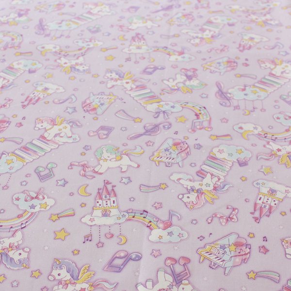 画像4: ペガサス ミュージック ラベンダー【コップ袋】中厚手生地 手作りキット 作り方マニュアル付き 入園入学 手芸キット (4)